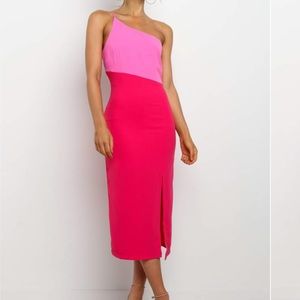 PETAL + PUP one shoulder dress NWT